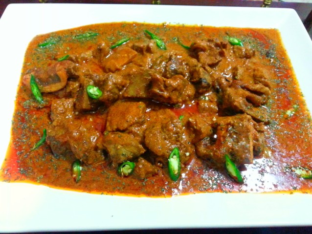 Alu Bukhara Gosht Ka Salan- Mutton in Plum Gravy Curry