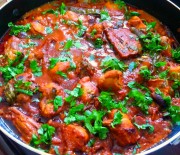 Chicken Rajma Aur Chanay Ka Salan- Chicken with Red & White Kidney Beans and Chickpea Curry