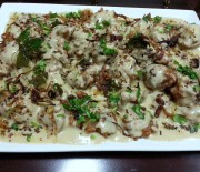 Gujarati White Kadhi and Pakora- Fritters dipped in Based Yogurt Gravy