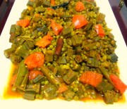 Matar Bhindi Salan- Green-Pea and Okra Curry