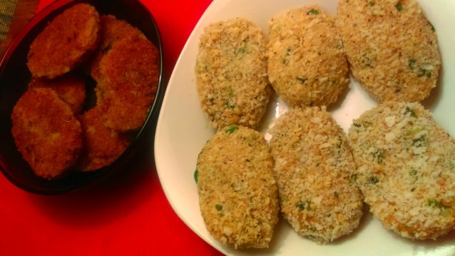Gobi Aloo Khopra Kabab- Cauliflower Potato and Coconut Cutlets