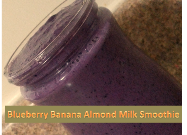 Blueberry Banana Almond Milk Smoothie