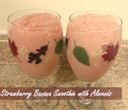 Strawberry Banana Smoothie with Almonds