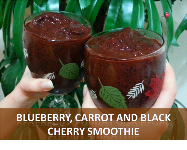 Blueberry, Carrot and Black Cherry Smoothie