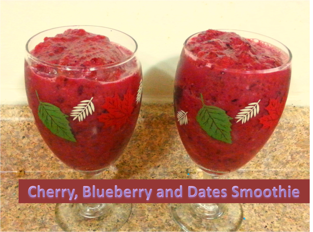 Cherry, Blueberry and Dates Smoothie