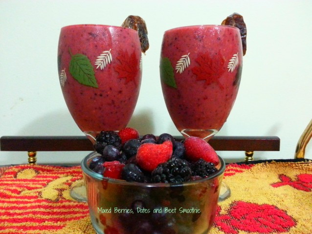 Mixed Berries, Dates and Beet Smoothie