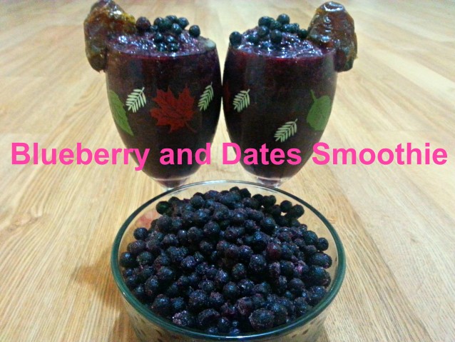 Blueberry and Dates Smoothie