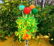 Yellow Cake Pops with Sprinkles