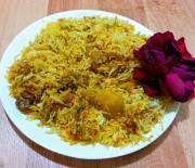 Hyderabadi Chicken Aloo Biryani