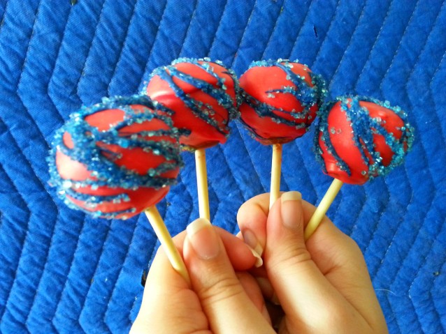 Red Blue Cakepops