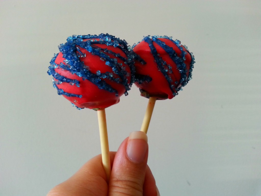 Red Blue Cakepops