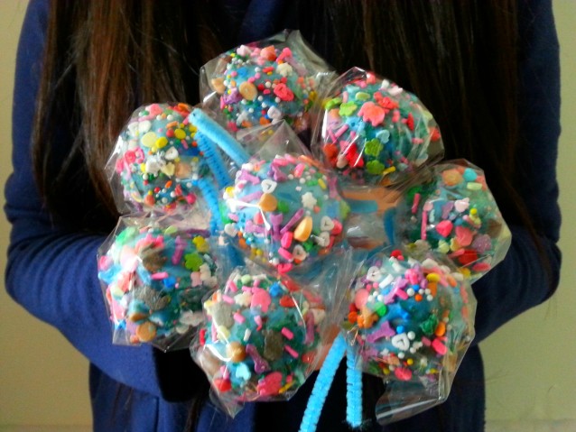 Light Blue Decorative with Sprinkles Cakepops