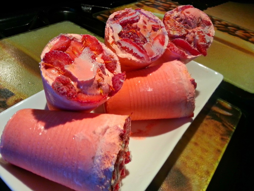   Strawberry flavored Indian Ice Cream 