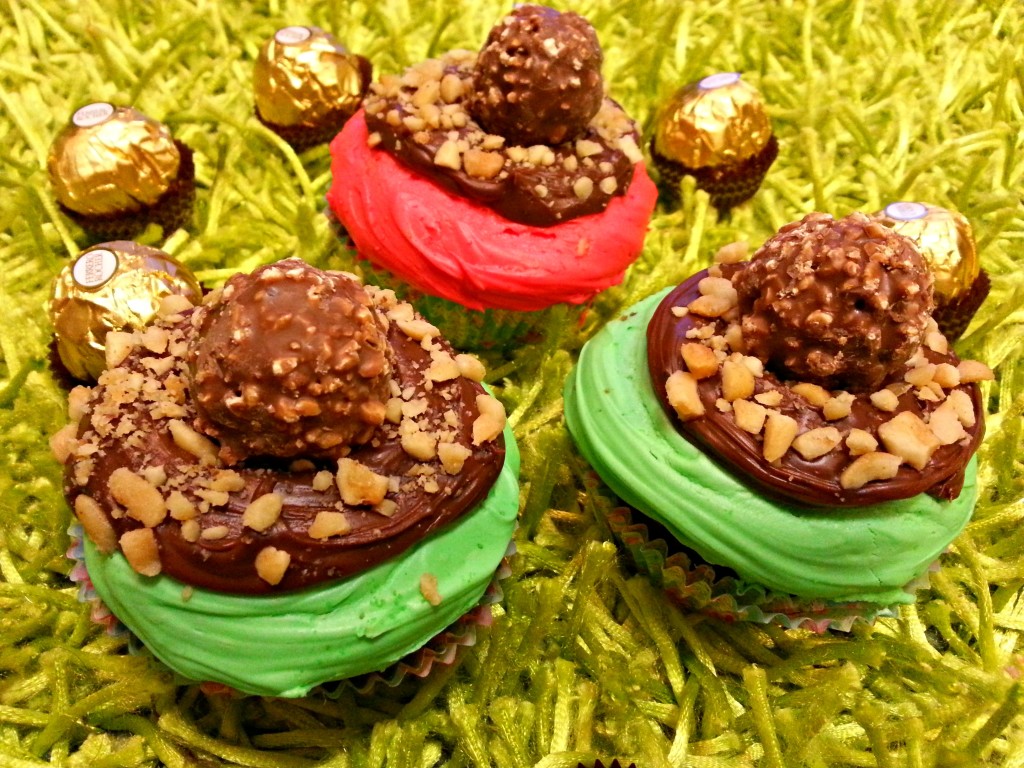 Ferrero Rocher Cupcakes with Nutella Buttercream