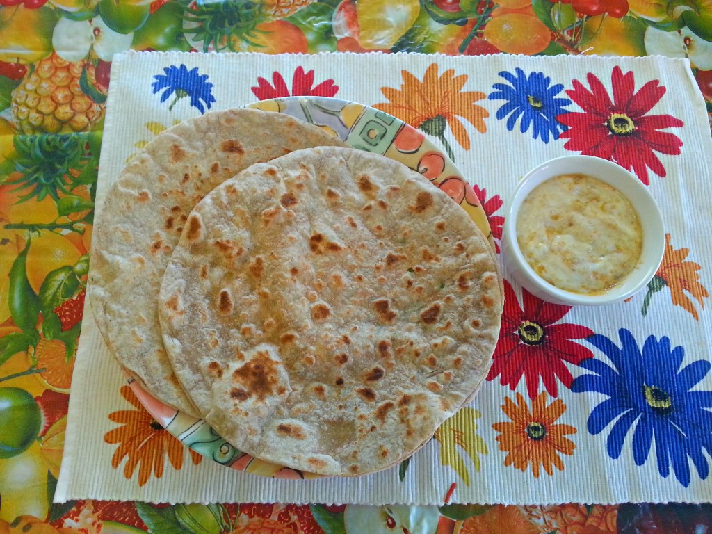Stuffed Roti without oil , Healthy Paneer aloo Paratha