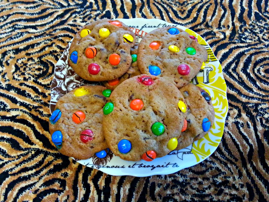 Soft and chewy cookies filled with colorful M&Ms
