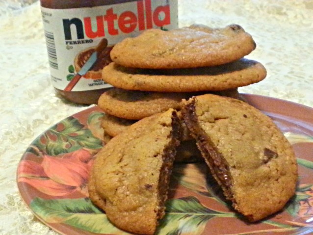 Nutella Stuffed Chocolate Chip Cookies