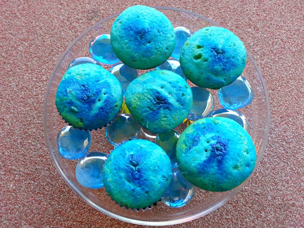 Disney Frozen Theme Blue Cupcakes