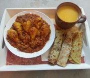 Chicken Drumstick (Leg) Masala Curry with Masala Roti